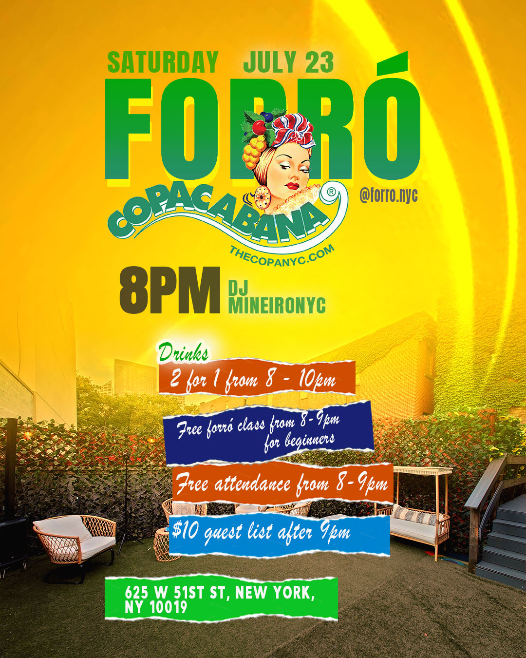 Forró in NYC, Forró in New York - Forró Copacabana, July 23rd at 8PM